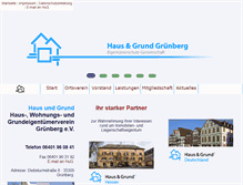 Tablet Screenshot of hausundgrund-gruenberg.de